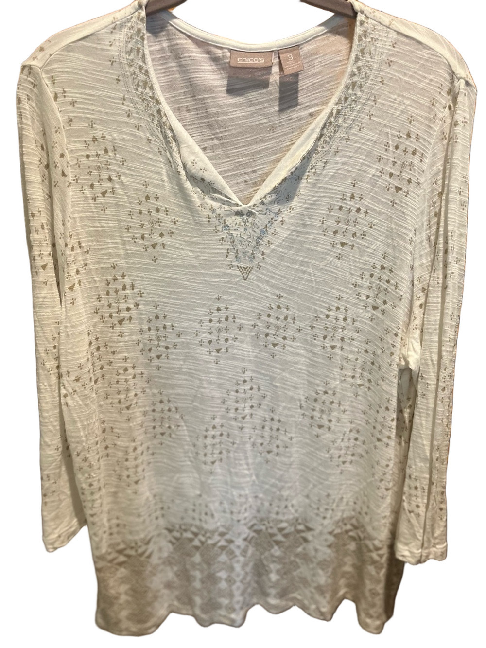 12. WOMENS CHICO’S 3/XL DETAIL TOP